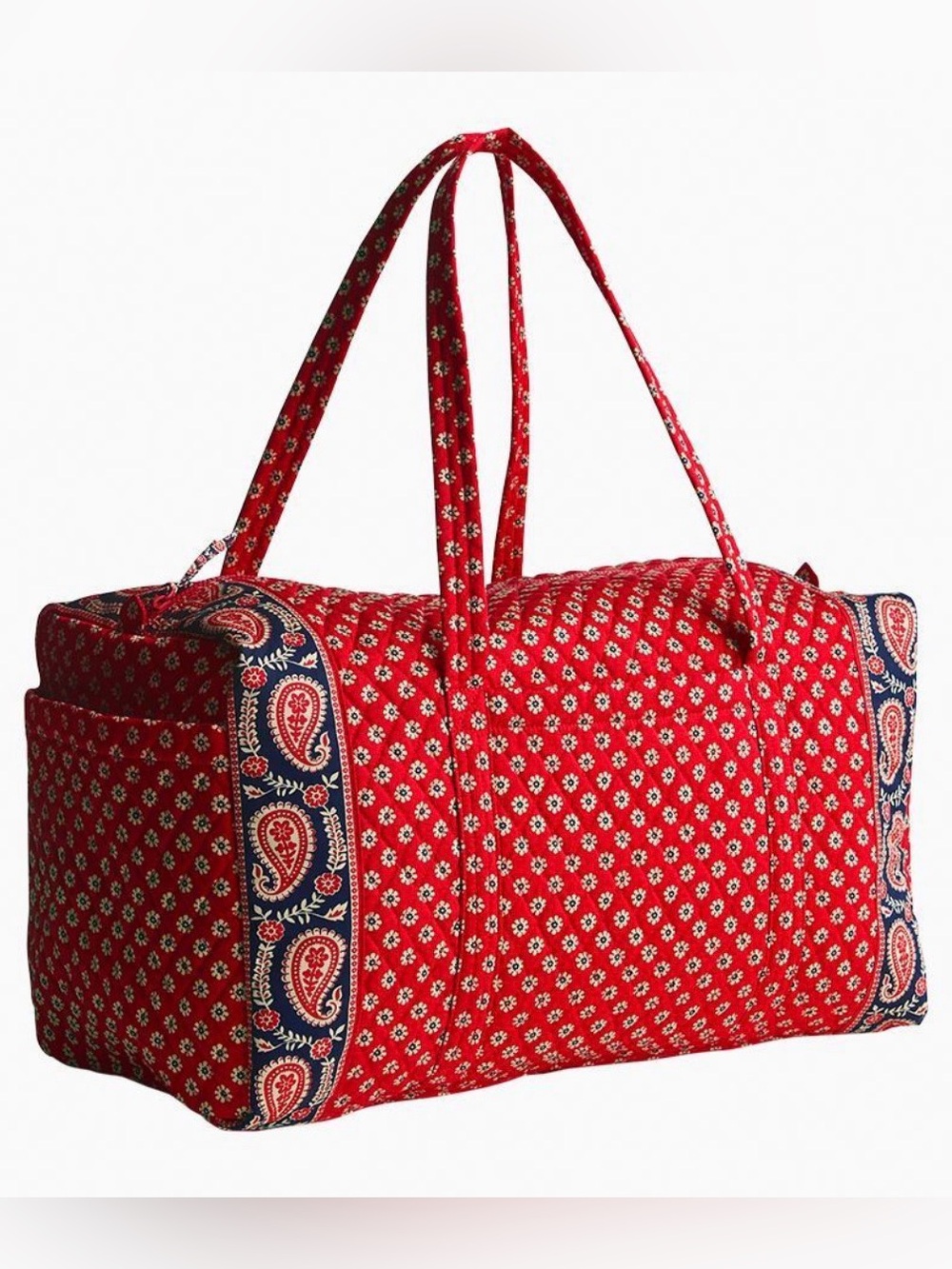 VERA BRADLEY LARGE DUFFEL IN AMERICANA RED